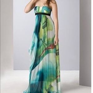 BCBG Maxazria blue/green gown